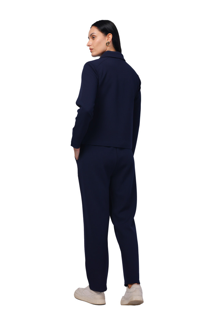 A model showcasing Women Co-ord Set in Scuba Crush Fabric thumbnail.